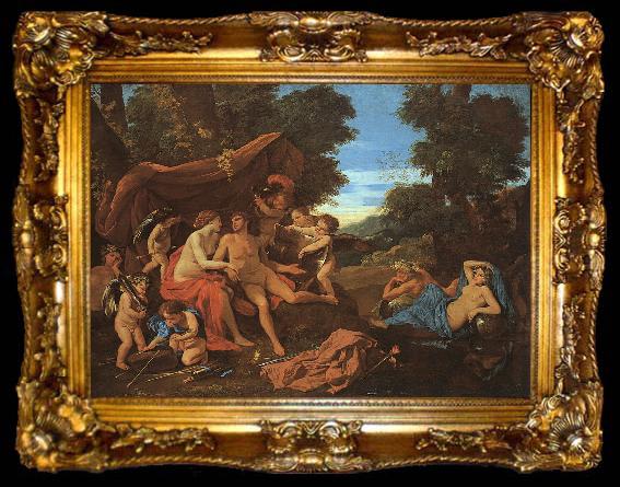 framed  Nicolas Poussin Mars and Venus, ta009-2